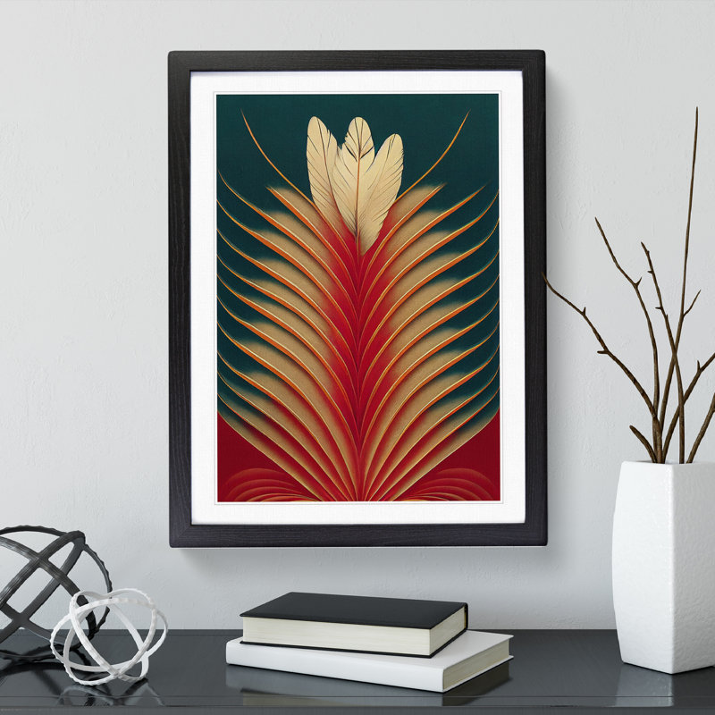 Feather No.2 - Single Picture Frame Print, Black Framed, 64cm H x 46cm W x 2cm D