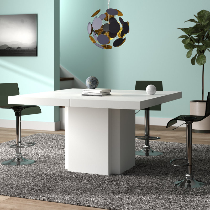 Casden Dining Table, 130cm x 130cm, High Gloss White