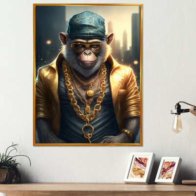 Monkey Gangster in NYC I - Impression sur toile