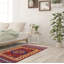 Tapis ivoire et rouge noué à la main 3 pi 0 po x 5 pi 3 po Mouri Finest
