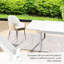 Table de patio ajustable blanche, 35 à 71 po, en aluminium, pour 4 à 6 personnes, avec table en aluminium, 35,4 po, extensible à 70,8 po, surface facile à nettoyer