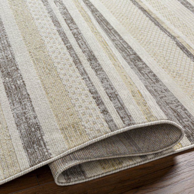Lytch Striped Indoor / Outdoor Rug, Rectangle 5'3" x 7'3"