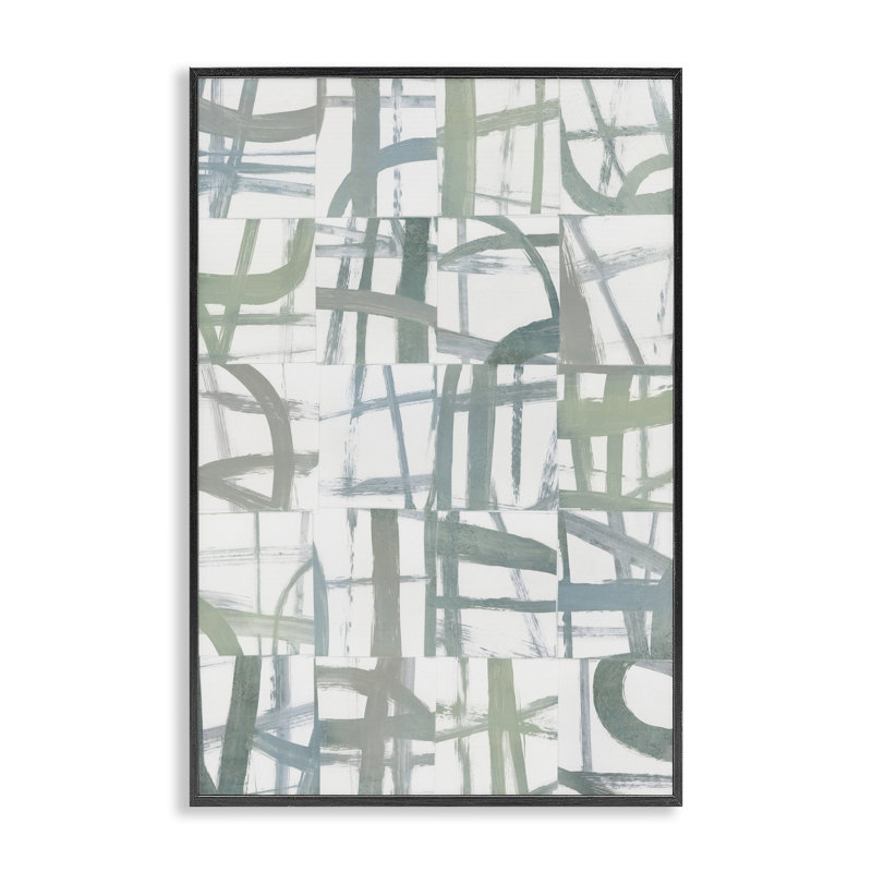 Estampe numérique contemporaine encadrée Harmony, design par Hannah Dawson, H 18 po x l 12 po, Giclée encadrée noir minuit