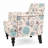 Tufted Back Upholstered Armchair with Nailhead Trim