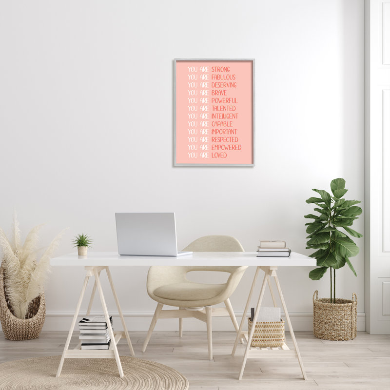 "You Are Positivité", art textuel sur toile, Estampe numérique Farmhouse, H 30 po x l 24 po x 1,5 po