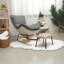 Chaise berçante moderne avec repose-pieds