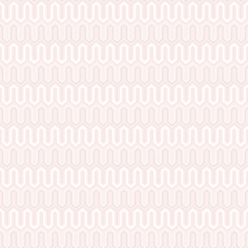 Geometrix 10m x 52.8cm Satin Wallpaper Roll, Pink