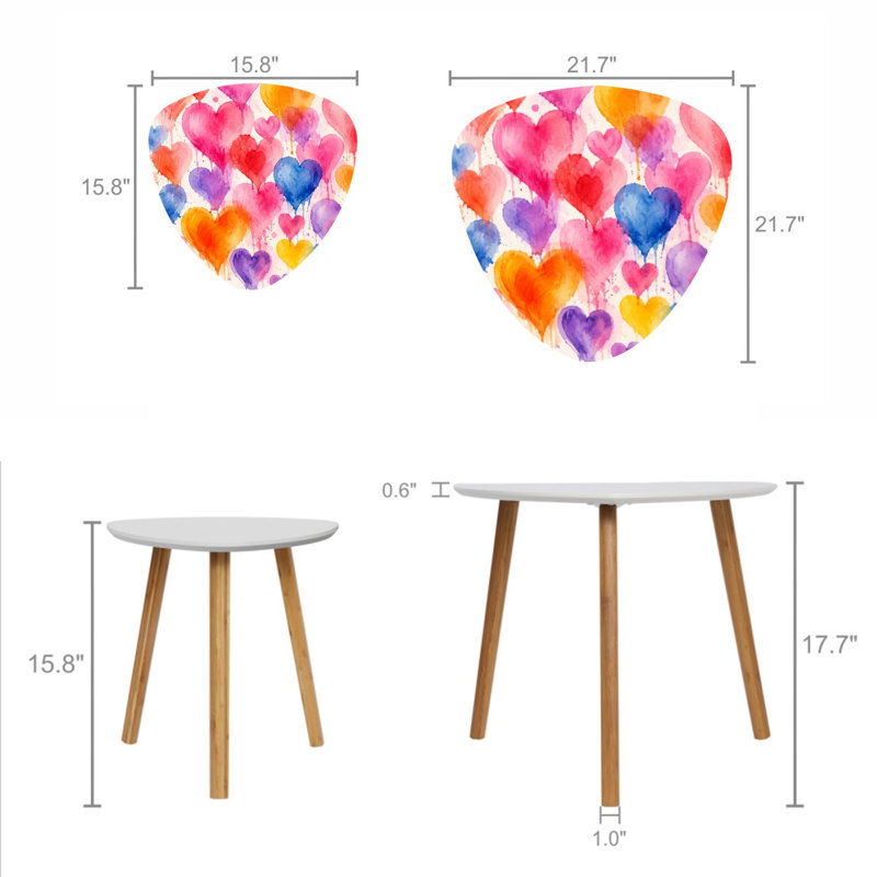 Ensemble de 2 tables basses gigognes Triangle