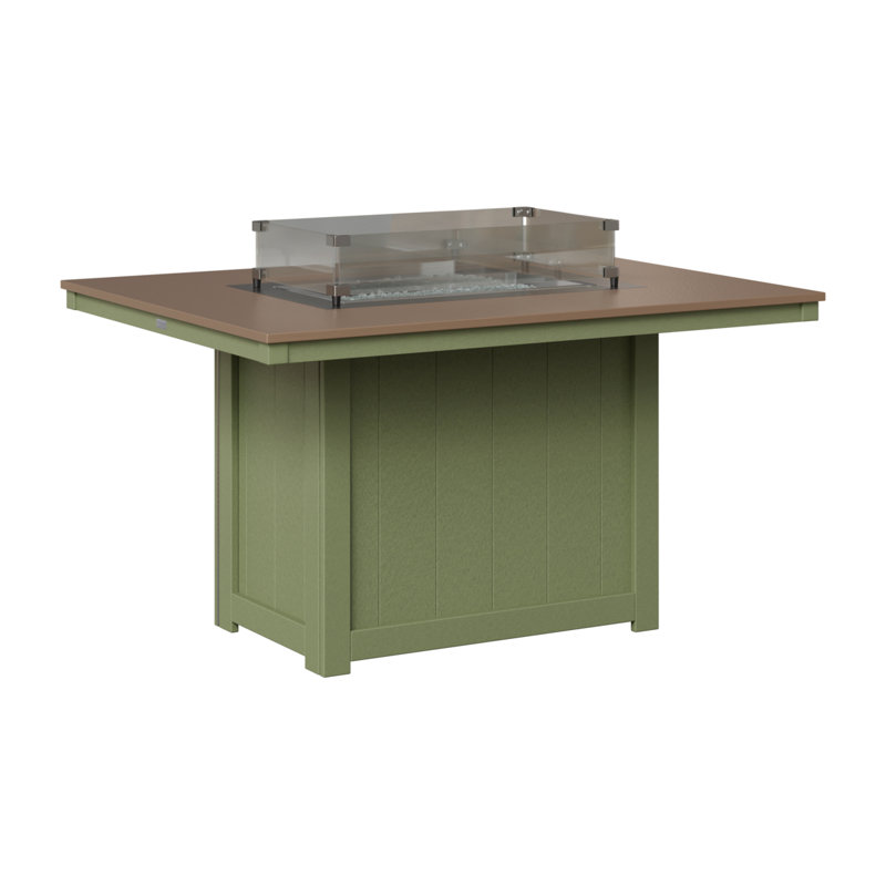 Foyer de table rectangulaire 54 po Berlin Gardens Donoma, H 30 po x l 41 po x P 54 po, Bronze martelé avec base sauge