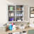 Wall Mounted Storage Cabinet with Hazy Glass Doors and 2 Adjustable Shelves-661325342