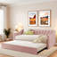 Lit de jour rembourré avec lit gigogne-218295307