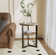 2-Tier Small Side End Table with Metal Frame