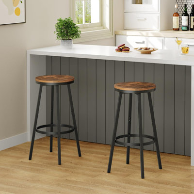 Bar Stools Swivel Bar Stools Rotating Bar Stools Set Of 2 Swivel Counter Stools With Footrest 264 Kitchen Breakfast Bar Stools Industrial Round