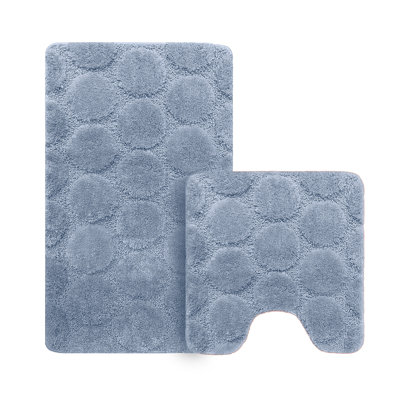 3D Effect Supersoft High Density Anti Slip Cobla Bath Mat Set
