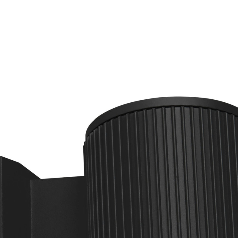 Cliburn 21.5cm H Outdoor Armed Sconce, Black