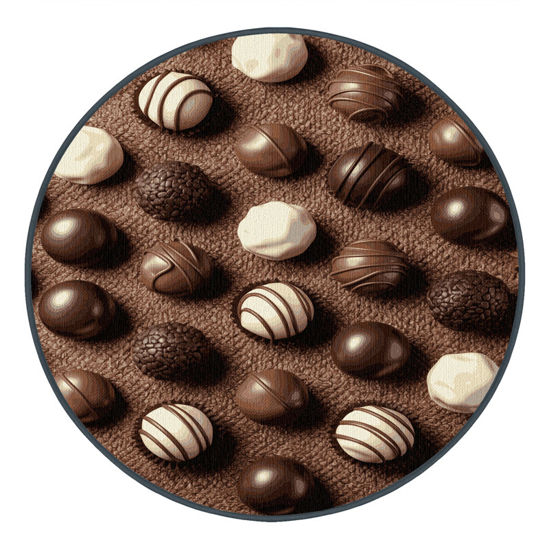  Tapis lavable truffes chocolat et desserts, Tapis de couloir 2 pi x 4 pi