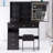 Left Drawer 37" Desktop Vanity Table And Cushioned Stool, Large Sliding Mirror With Touch - Controlled Tri Color Led Brightness Adjustment For Big Spaces Middle Size 37 Inch Drawer, Based High