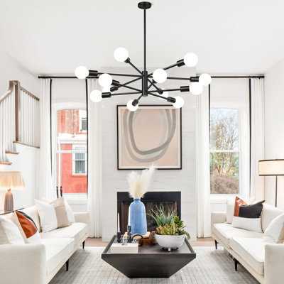Matte Black Medieval Chandelier
