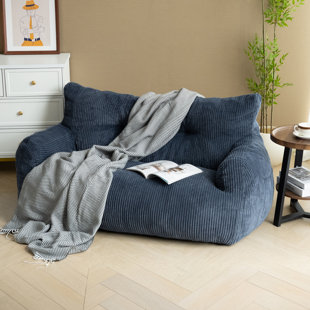 Fauteuil à billes large de 59 po, canapé paresseux en velours côtelé et causeuse Colman