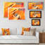 Paint Brush Sunset Waves Impression - Modern & Contemporary Canvas Artwork-1899836118-1899836119