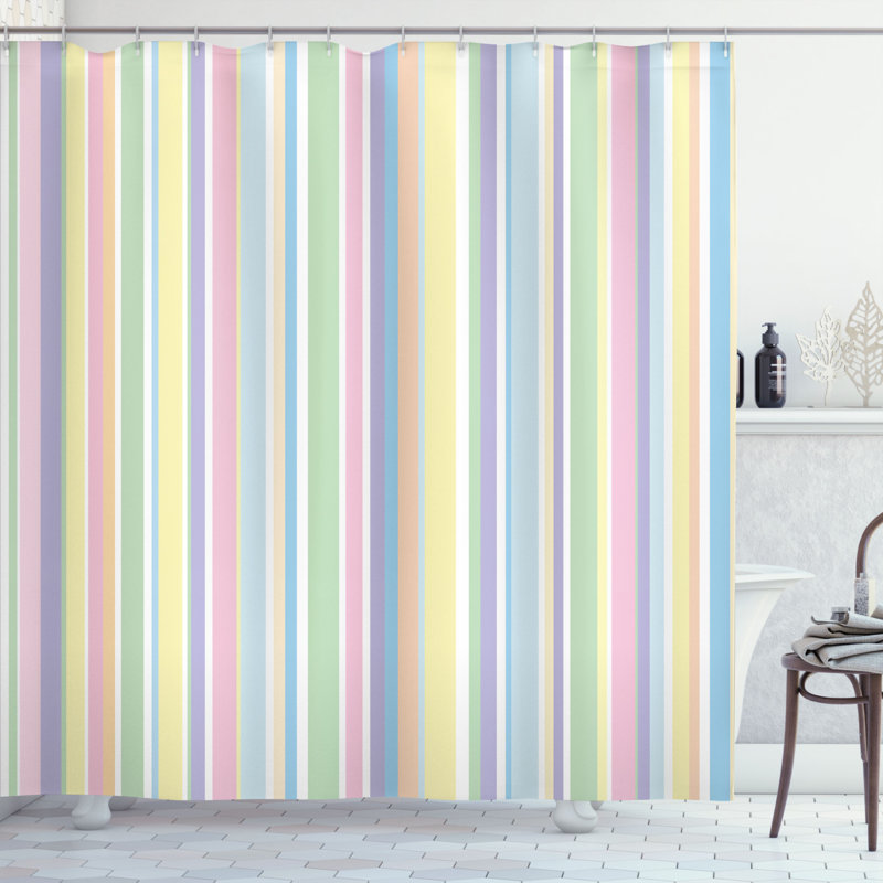 Shower Curtain with Hooks Included, 70" H x 69" W