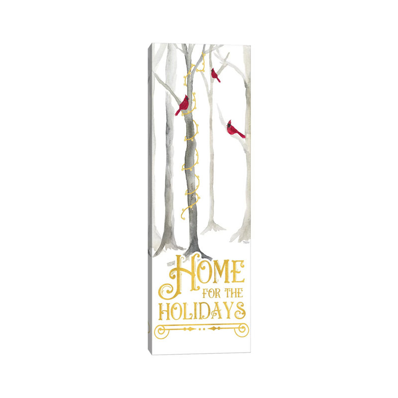 Christmas Forest Panel IV-Home For the Holidays 1 Piece Wrapped Canvas Panoramic Wall Art