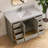 Aura 48 Inch Fully Assembled Bathroom Vanity with Solid Surface Engineered Marble Top, Modern Freestanding Bathroom Vanity Cabinet with Textured Countertop and Backsplash-1955821973-1975647475