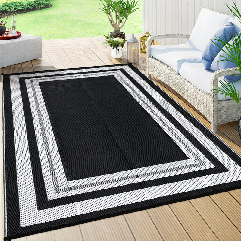Outdoor Rug Outdoor Plastic Straw Rug Waterproof Patio Furniture Reversible Outdoor Mat Lightweight Throw Carpet for Patio Porch Backyard Camping Picnic RV Pool Deck Beach Trailer