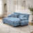Bleu + 2 sièges + 2 chaises