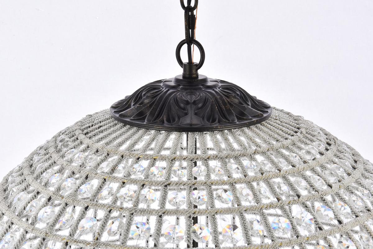 Rola Crystal Chandelier, Dark Bronze, 5 Lights