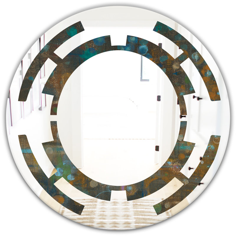 Miroir mural Space Dots on Glass III, H 23,6 po x l 23,6 po