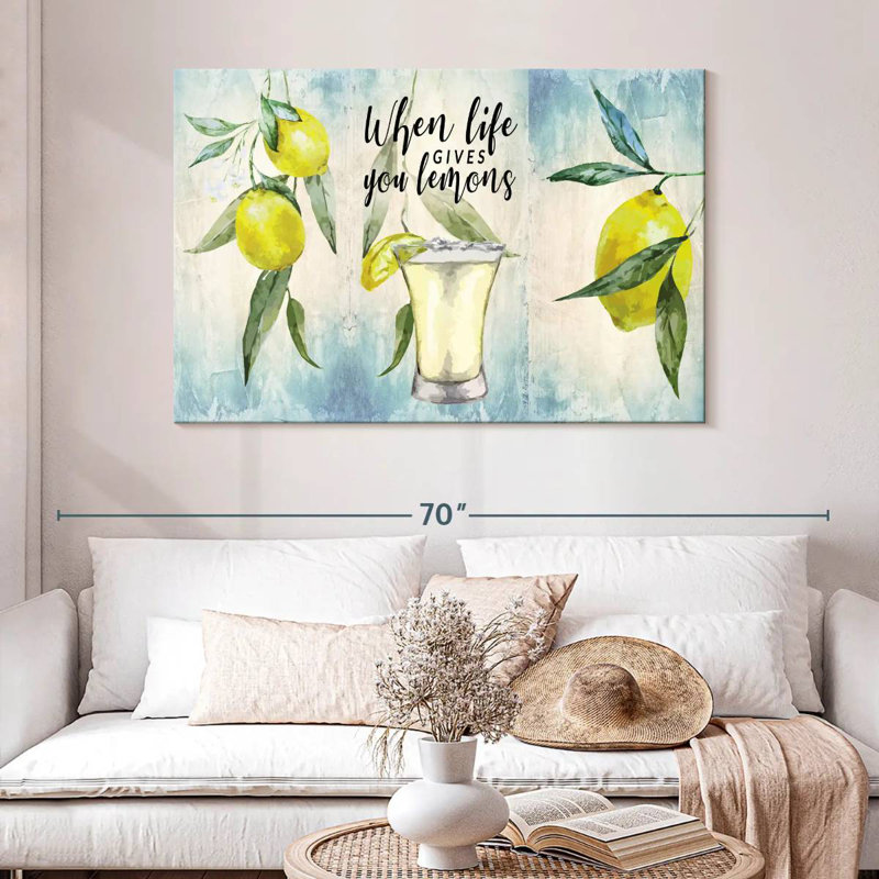 Yarlin Lemon Life Quote, 32" H x 48" W
