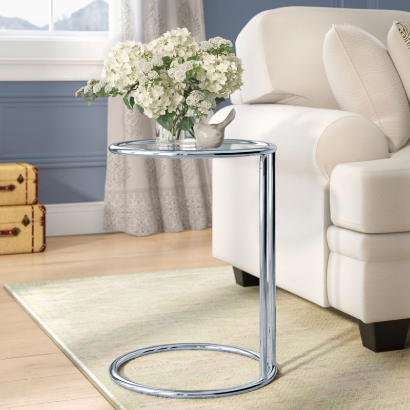 Davin C Table End Table, Chrome