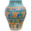 Vase de table en céramique d’intérieur/extérieur orange 10,5 po