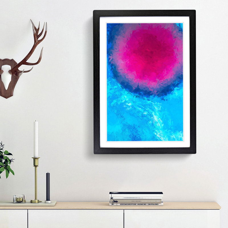 Explosion of Life in Abstract - Picture Frame Graphic Art Print, Black Framed, 36cm H x 27cm W x 2cm D