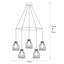 Luminaire suspendu géométrique à 5 lumières Hendley