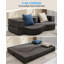 Matelas de sol pliable 78 po avec mousse à mémoire de forme Leathaire, gris foncé-756167259-756167261