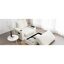 Canapé-lit surdimensionné de 42 po pour l'intérieur, canapé en fausse fourrure de lapin avec repose-pieds avec rangement et accoudoirs, porte-gobelets, fauteuil-lit rembourré, canapé de lecture avec assise profonde-999269741