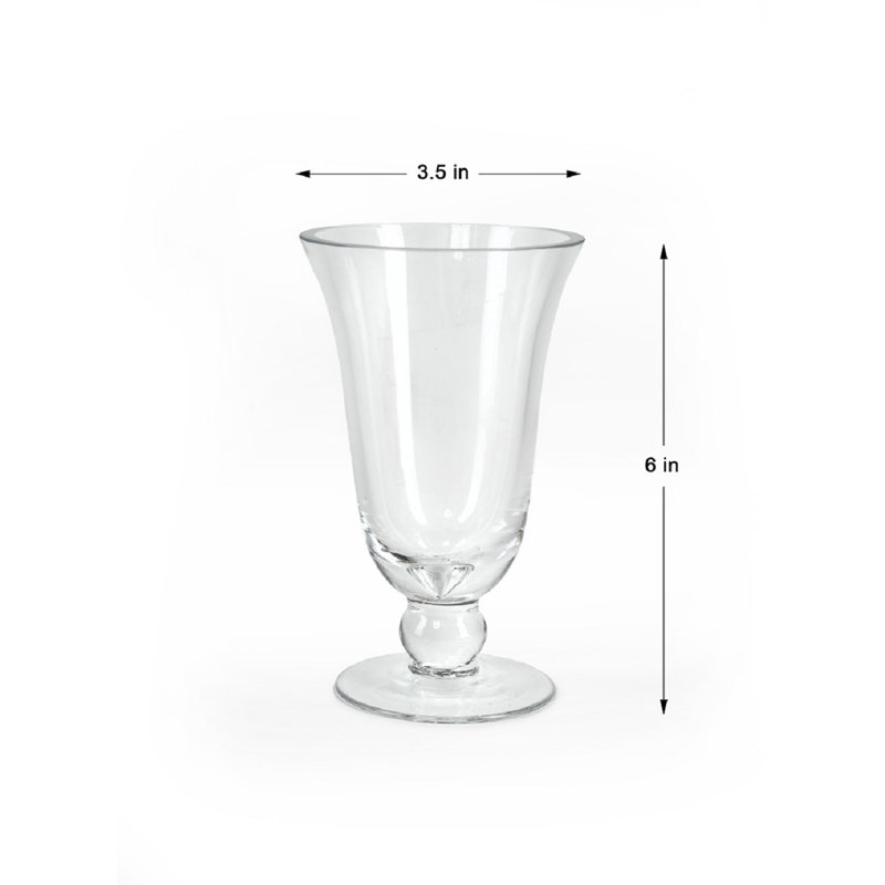 Vase de table Odette, H 6 po x l 3,5 po x P 3,5 po