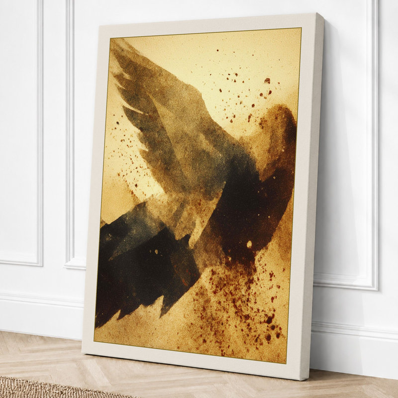 Angel in Dissolution Boho 1 Piece Wrapped Canvas Wall Art, 24x16 - 61.0 x 40.6 cm, Cream Border