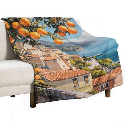 Orange Grove surplombe le jeté en flanelle Coastal Village
