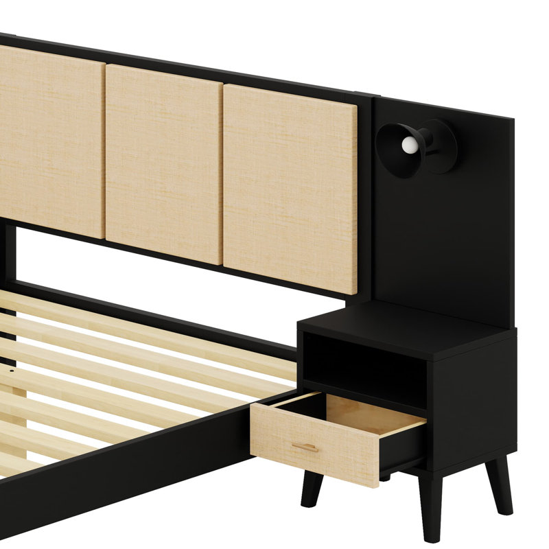 Cadre de lit avec tables de chevet