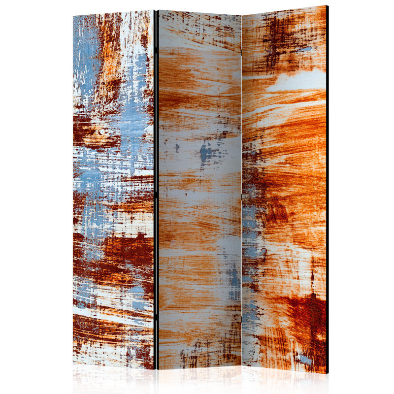 Gunthild 135cm W x 172cm H 3 - Panel Solid Wood Folding Room Divider