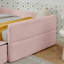 Lit pour enfant multifonctionnel confortable avec garde-corps et rangement, lit simple avec marchepied de sécurité, tissu Boucle-909483293