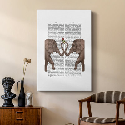 «Elephants Heart and Rose» - galerie sur mesure Cavas