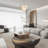 9-Light Dimmable Tiered Glass Chandelier