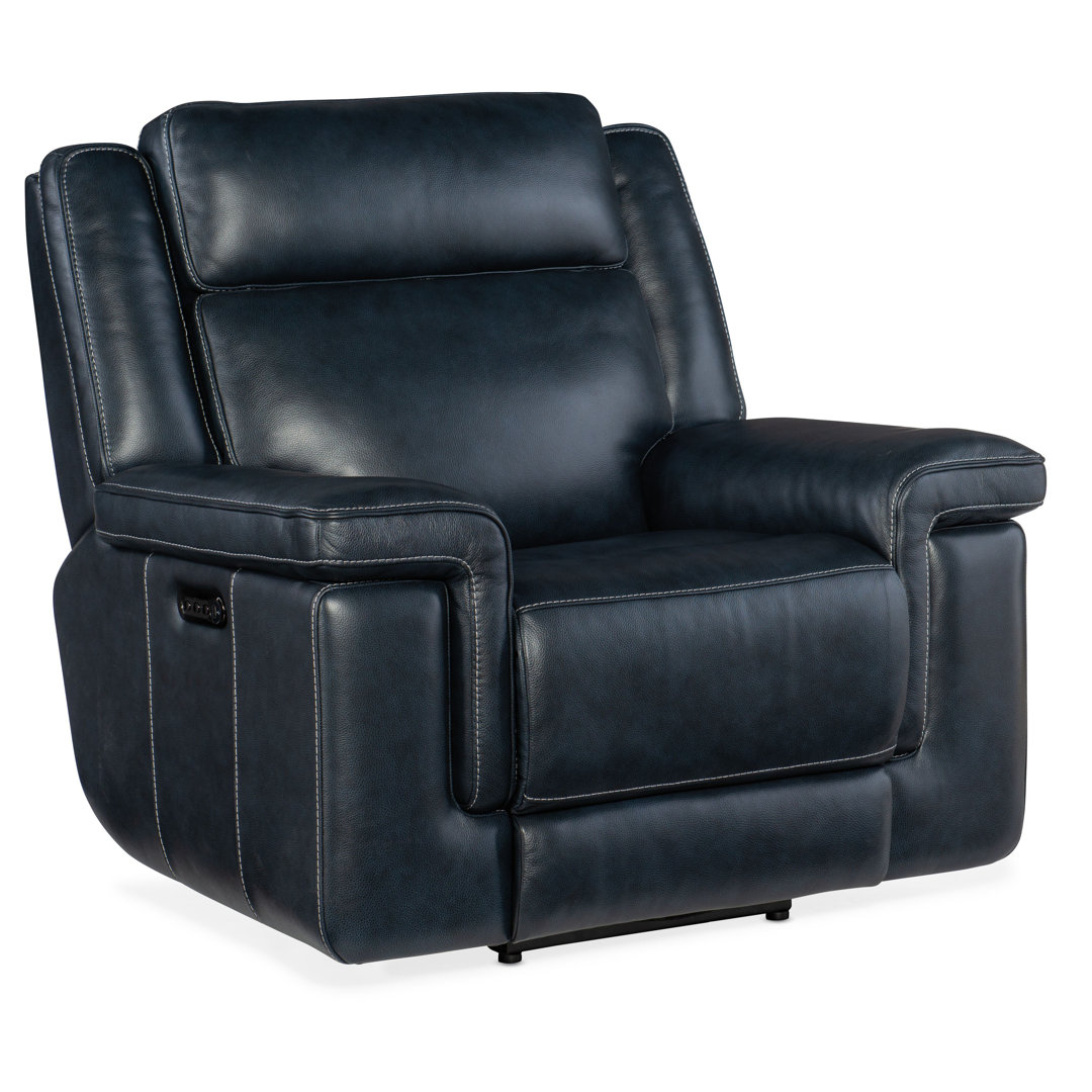 MS Lay Flat Power Recliner with Power Headrest & Lumbar Hooker Furniture Upholstery 