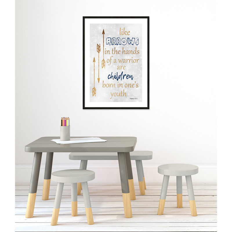 Impression sur papier pour enfants, H 34,5 po x l 24,5 po x P 1,18 po, Encadré de boîte à grain de bois noir