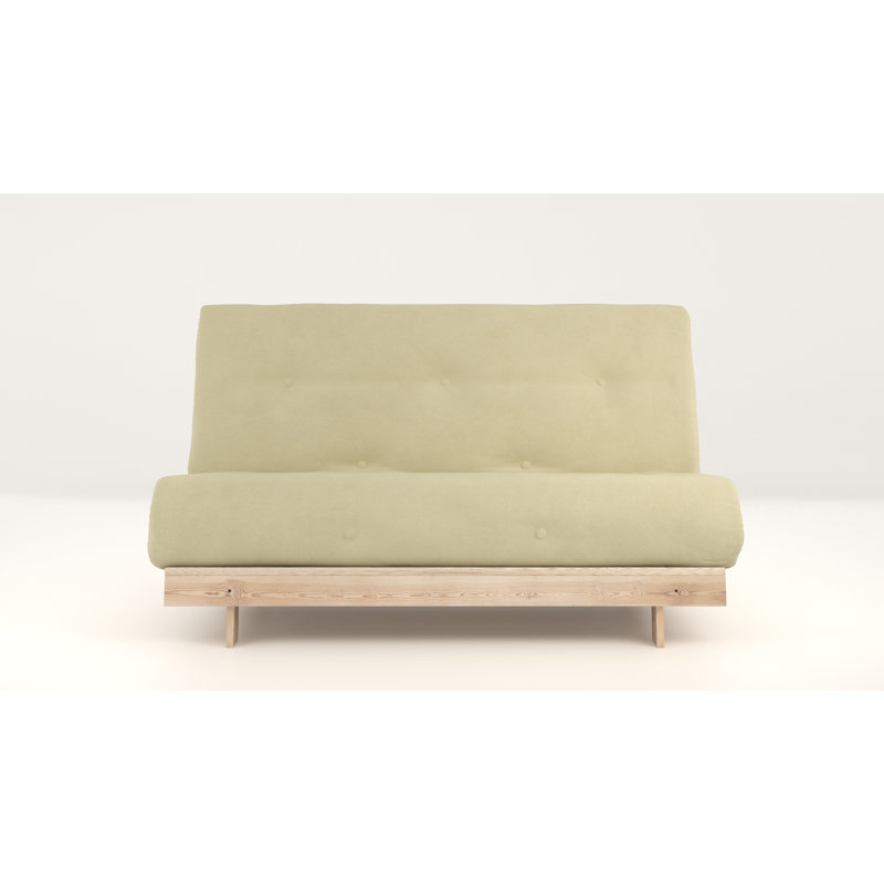 Chenango Full / Double 137cm Upholstered Futon And Mattress, Natural