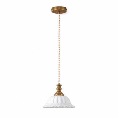 Luminaire suspendu en verre brossé rétro